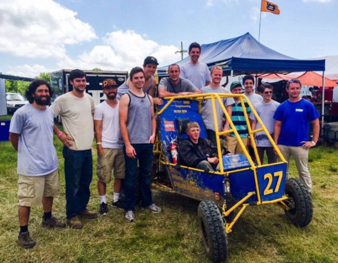 Golden Bear Racing team with the car at Baja SAE Maryland 2015, the team's first competition