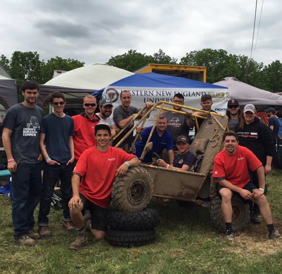 Golden Bear Racing team with the car at Baja SAE Rochester 2016