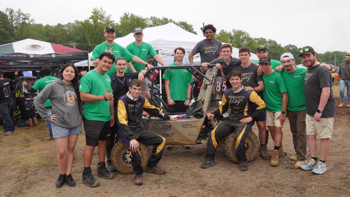 Golden Bear Racing team with the number 85 car at Baja SAE Maryland 2025