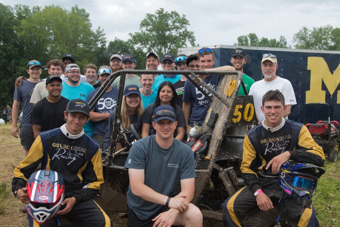 Golden Bear Racing team with the car at Baja SAE New York 2026