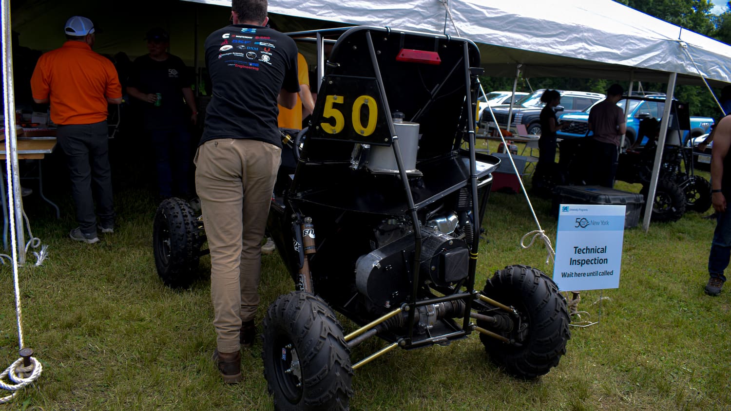 GBR4 undergoing technical inspection before competition